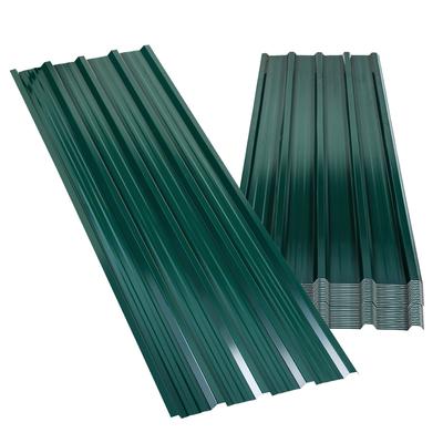 TEMU 12pcs Metal Sheets, Removable Trapezoidal Sheets, 129x46 Cm Temporary Roof Sheet, Corrugated Metal Sheet For Roof, 7 M² Sheet Roof Panels For Roof Tiles, Garden Sheds, Green/ Image