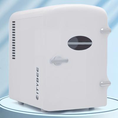 TEMU Citybee 4l Skincare Fridge - White Cosmetic Cooler With Led Light & Lock, 40db Silent For Serums/masks (black/pink/white Options) Image