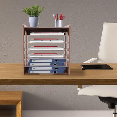 TEMU Cncest Desktop Organizer Paper File Holder For Document Storage Rack Storage Tool New Image