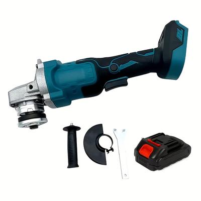 TEMU 100mm/125mm Brushless Angle Grinder Handheld Rechargeable Grinder For Battery Angle Grinder Accessories With 1 Battery Image