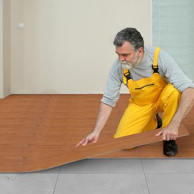 TEMU 2.51㎡ - 5㎡ Wood Grain Vinyl Flooring Tiles, 91,5 X 15,2 Cm (l X B) Peel And Stick Pvc Floor Stickers, Removable For Home Decor, Living Room, Bedroom, Dining Room, Dorm, 18pcs/36pcs Image