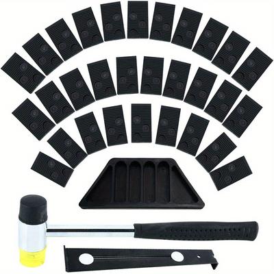 TEMU Laminate Wood Flooring Installation Kit With Tapping Block, Pull Bar, Mallet And 30 Spacers Image