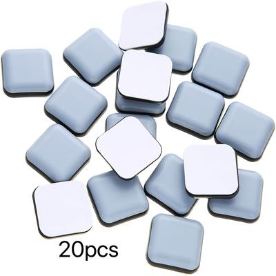 TEMU 20pcs Teflon Furniture Sliders, Square Adhesive Moving Pads, Easy Furniture For Effortless Furniture Movement Image