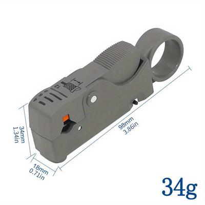 TEMU 1pc Automatic Multifunctional Wire Stripper And Crimping Tool With Hex Wrench, Plastic Handle Wire Cutter, Double-blade Wire Stripper For Cable Stripping Image