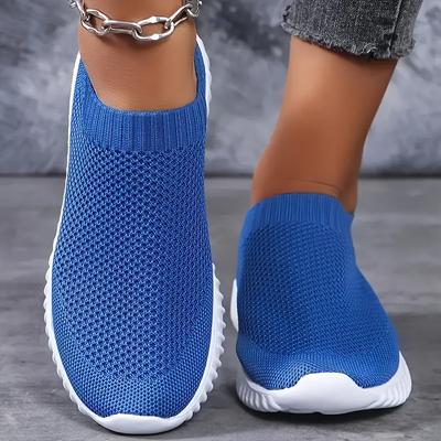 "TEMU Women's Slip-on Sneakers - White With "sneaker" Print, Low Top, Shoes, Eva Sole, Casual Athletic Footwear, Athletic Shoes|casual Slipon Shoes|fabric Upper Sneakers" Image