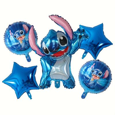 TEMU 5pcs Stitch Party Supplies, For Birthday And Graduation Ceremonies With Stitch Print Angels, Stitch Themed Parties And Outdoor Event Decorations Image