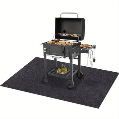 TEMU 50x36 Inch Bbq Grill Mat - Durable, Easy-to- Material, Outdoor Grills, Deck, Patio & Garden Protection, | Decorative Deck Mat | Durable Pet Material, Bbq Grill Mat Image