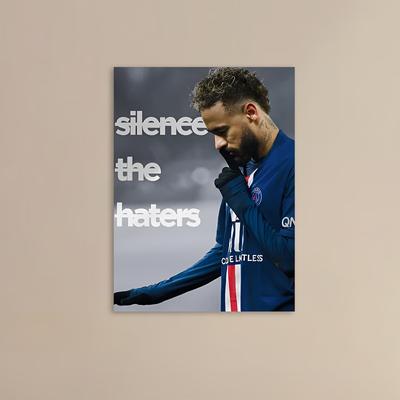 TEMU ' ' Canvas Wall Art - 18x12 Inch Frameless Soccer Star Poster, Paris Saint-germain Fan Decor, Motivational Sports Wall Art For Bedroom, Living Room, Hallway, Perfect Gift Idea Image