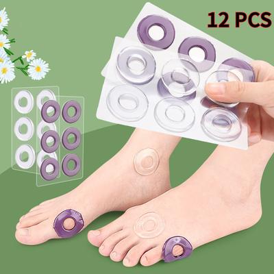 TEMU 12pcs Gel Corn Cushions - Self-adhesive, Reusable Foot Pads For Comfortable Walking & Shoe Protection, Ideal For High Heels & Athletic Shoes, Footwear | Gel Foot Pads | Reusable Foot Pads Image