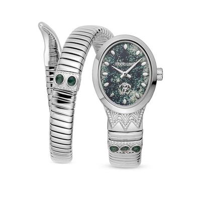 34Mm Stainless Steel Wrap Around Watch - Gray - Roberto Cavalli Watches