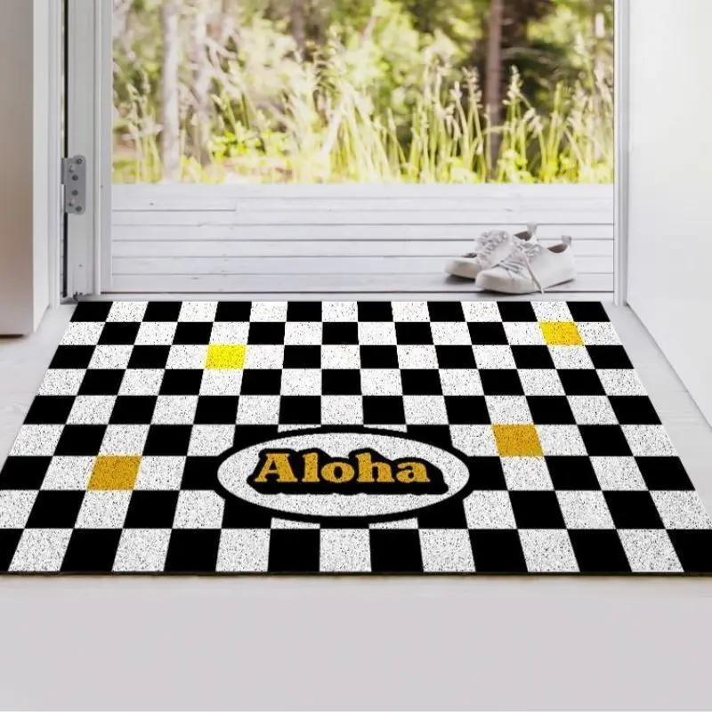 Badezimmer gitter, Eingangstür matte, schmutz abweisende und saugfähige Tür matte, Haushaltseingang-Seiden ring matte, Eingangs matte Image