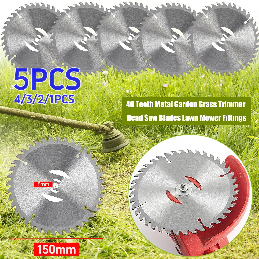 1-5PCS Weeder Sägeblätter Metall Garten Gras Trimmer Kopf Sägeblätter Rasenmäher Armaturen 40 Zähne Für garten Power Tool Accessori