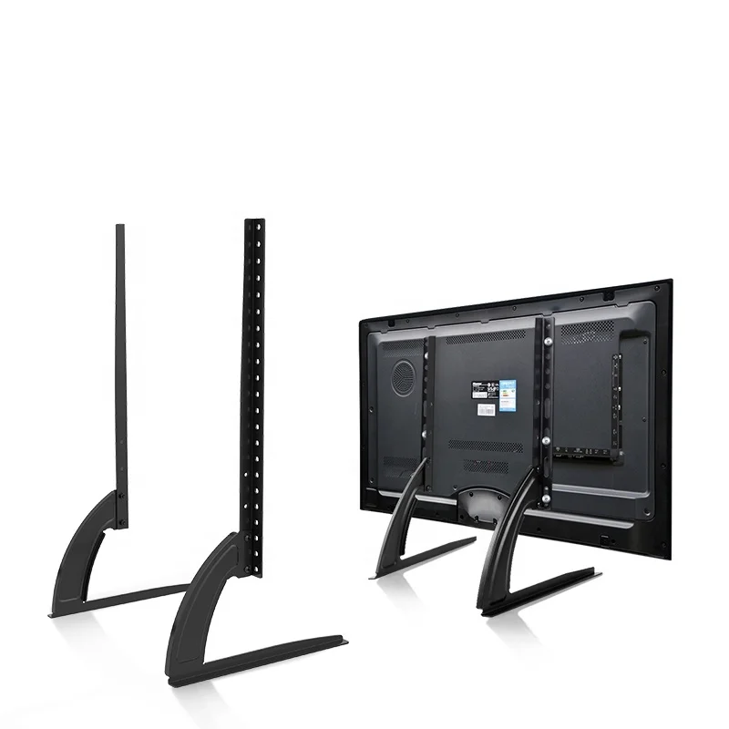 Universeller TV-Ständer mit Tischplatte, TV-Beine mit Höhenverstellung, passend für die meisten 32-75-Zoll-LCD-LED-Flachbildfernseher