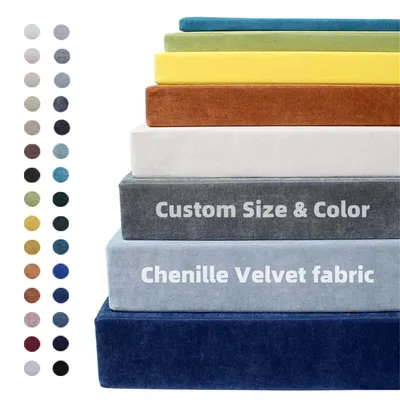 Custom Chenille Velvet Sofa Chair Seat Pad,Thickened Chair Cushion Decorative Garden Seat Cushion, Image