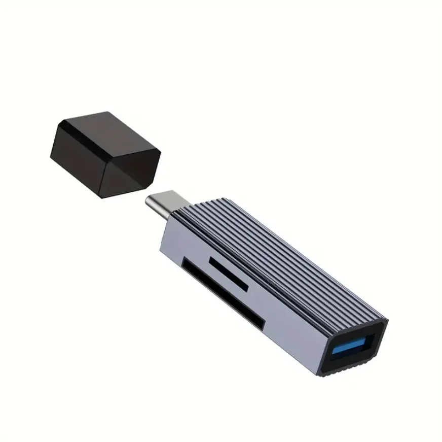 USBC-Speicherkartenleser Typ C auf TF SD USBA 3in1 OTG-Adapter Hochgeschwindigkeits-Datenübertragung für MacBook iPad iPhone15 Laptop-Kamera Image