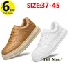 Herren Leder Rindsleder Schuhe Höhe Erhöhen Einlegesohlen 6cm Lift Sneakers Casual Plus Größe 37-45