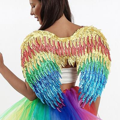 Engel Drag Queen Stolz Regenbogen Regenbogen-Engelsflügel Erwachsene Damen Lässig Pride Parade Pride-Monat Halloween Karneval Einfaches Karnevalskostüm Image