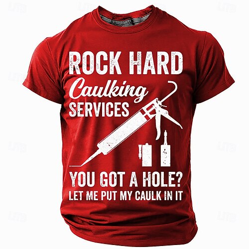 Herren lustiges Grafik-T-Shirt Rock Hard Dichtungsdienste Lustiger Doppeldeutigkeits-Dichtungswitz T-Shirt mit kurzem Ärmel Image