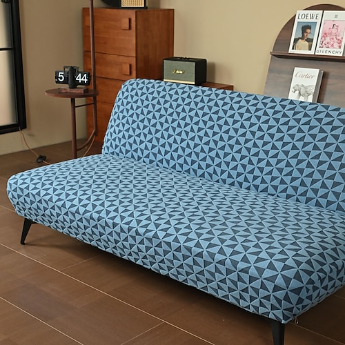 Sofa-Schonbezüge, Futon-Bezug für Schlafsofa ohne Armlehnen, Stretch-Sofabezug ohne Armlehnen, Spandex-Jacquard-Muster, elastische Funktion für Klappschlafsofa Image