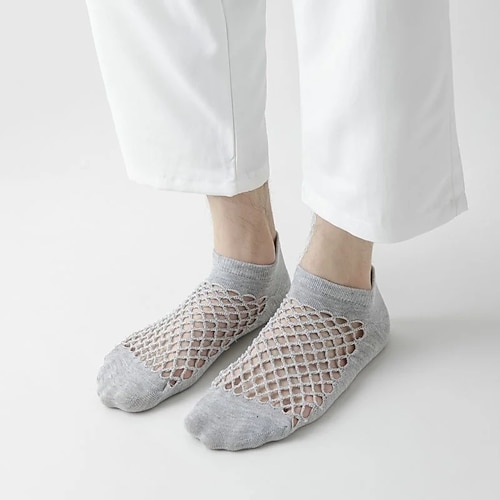 1 Paar atmungsaktive Sommer Freizeit Sport Netz Knöchelsocken für Männer Frauen dünn atmungsaktiv Hohldesign für maximalen Komfort und Leistung Image