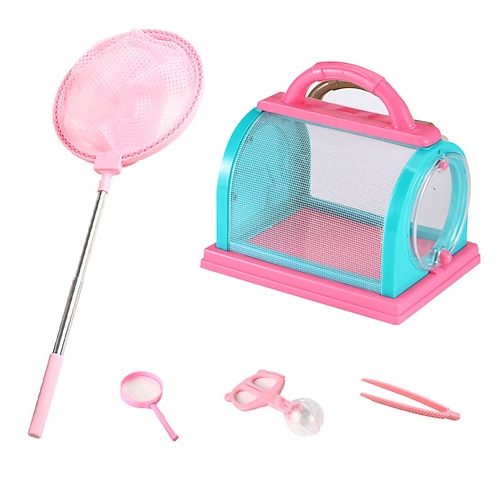 Bug Bungalow Insektenfangset mit Netztasche, Vergrößerungsbehälter, Pinzette Lupe - pädagogisches Outdoor-Spielzeug für Kleinkinder - Natur-Erkundungsset für Kinder ab 3 Jahren Image