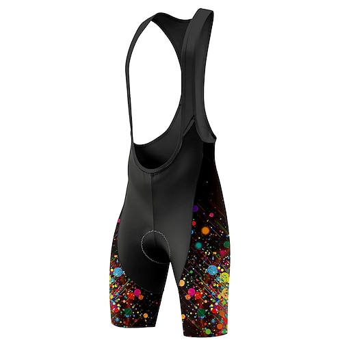 Herren Grafik Punkt Fahrradträgerhose 3D gepolsterte Shorts Fahhrad Trägerhose Sport Sonnenschutz 3D-Polster Schnelltrocknend Feuchtigkeitsableitend Rot Bekleidung Fahrradbekleidung