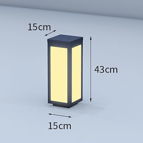 LED-Außenwandleuchten warmweiß Einfachheit IP54 wasserdichte Gartenlampe Wegeleuchten moderne Villa Terrassenweg Hoflampen Außenbodenmontage Rasenleuchten Image