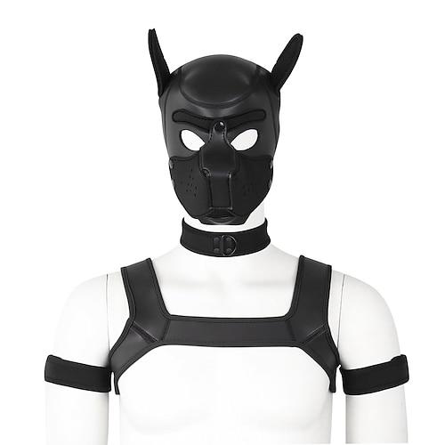 BDSM Leder-Community Welpenspiel Welpenmaske Hundehaube Erwachsene Unisex Pride Parade Pride-Monat Halloween Karneval Einfaches Karnevalskostüm