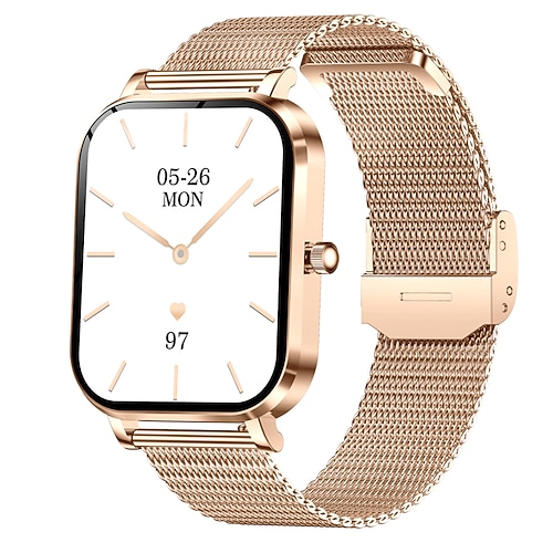 Modische Damen 1,75-Zoll Bildschirm Smart Watch für Damen Bluetooth-Anruf 100 Zifferblätter Fitness Frauen Smartwatch DIY Zifferblätter für iOS Android Valentinstagsgeschenk Image