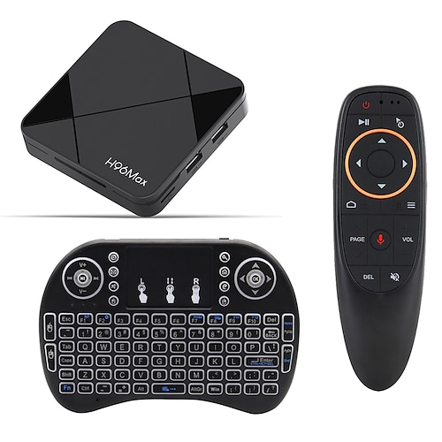 h96max Android-TV-Box mit 4K Ultra HD, WLAN 6, Bluetooth 5.4, USB 3.0 – intelligenter Mediaplayer für Streaming, Gaming, Screencast und Heimkino Image