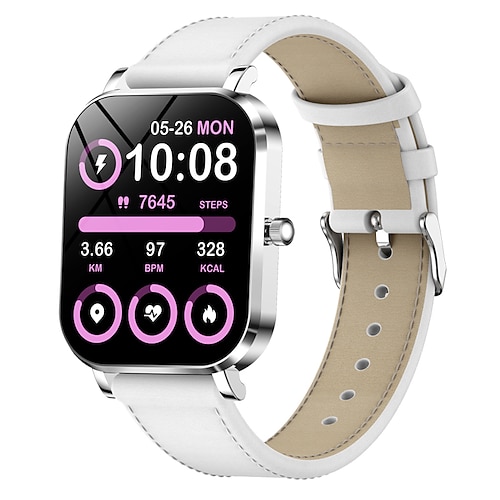 Modische Damen 1,75-Zoll Bildschirm Smart Watch für Damen Bluetooth-Anruf 100 Zifferblätter Fitness Frauen Smartwatch DIY Zifferblätter für iOS Android Valentinstagsgeschenk Image