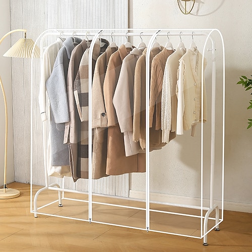 Staubschutzhülle für Kleiderständer, transparenter Kleiderschutz zum Aufhängen von Mänteln und Jacken, vollständig abdeckende, staubdichte Kleiderhülle für den Einsatz im Kleiderschrank oder Image