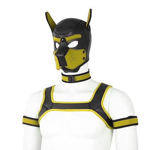BDSM Leder-Community Welpenspiel Welpenmaske Hundehaube Erwachsene Unisex Pride Parade Pride-Monat Halloween Karneval Einfaches Karnevalskostüm