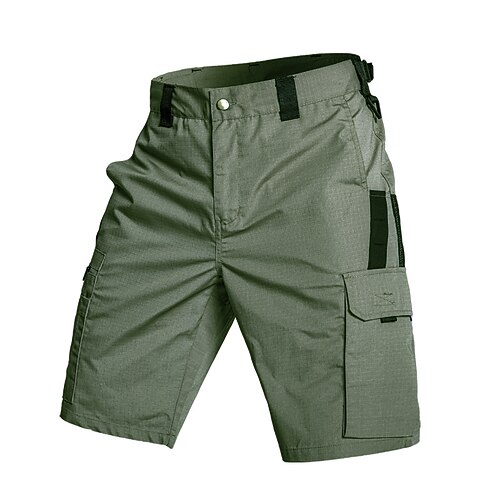 Herren Taktische Shorts Cargo-Shorts Shorts mit Camouflage-Muster Shorts Mehrere Taschen Klappentasche Einfach Tarnung Komfort tragbar Knielang Outdoor Sport Täglich Mode Lässig Schwarz Grün Image