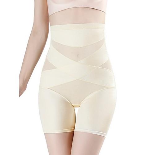 Damen Shapewear kurz Einfarbig Hochtailliert Einfach Elastischer Bund bequem weich komfortabel Dehnbar Yoga Schwarz Lila Beige Sommer Frühling Regulär Passform