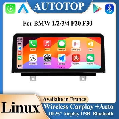 AUTOTOP 10.25'' Linux Touch Screen CarPlay Android Auto For BMW 1/2/3/4 Series
