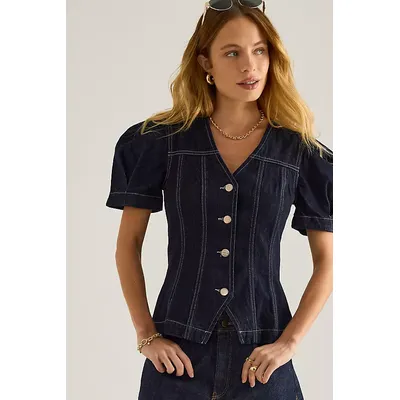 Damson Madder Shell Denim Top