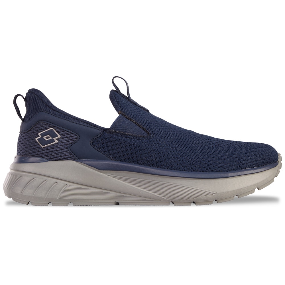Sneaker LOTTO, Damen, Gr. 40, blau (navy, grau), Textil, unifarben, Schuhe Sneaker, - ohne Schnüren - einfach reinschlüpfen Image