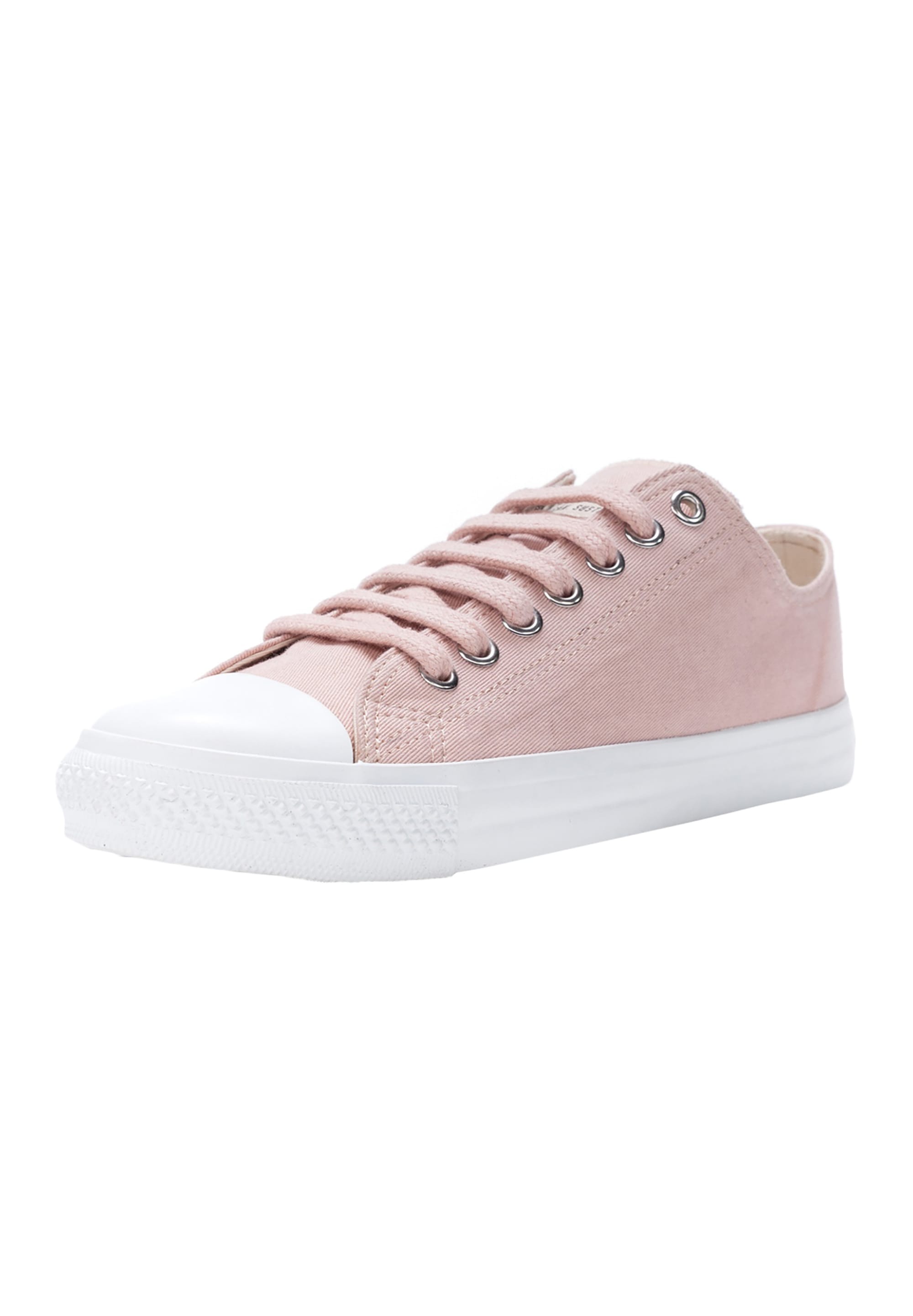 Sneaker ETHLETIC "Trainer White Cap Lo Cut", Damen, Gr. 39, rosa (sea shell, just weiß), Obermaterial: 100% Baumwolle; Sohle: 100% Naturkautschuk, Schuhe Sneaker, Keine Angabe