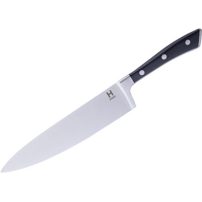 Allzweckmesser HENSSLERS "HENSSLERS Küchenmesser", braun (silberfarben, braun), Klingenlänge 20cm, Edelstahl, Kochmesser, Klingenlänge ca. 20 cm, ergonomischer ABS-Griff