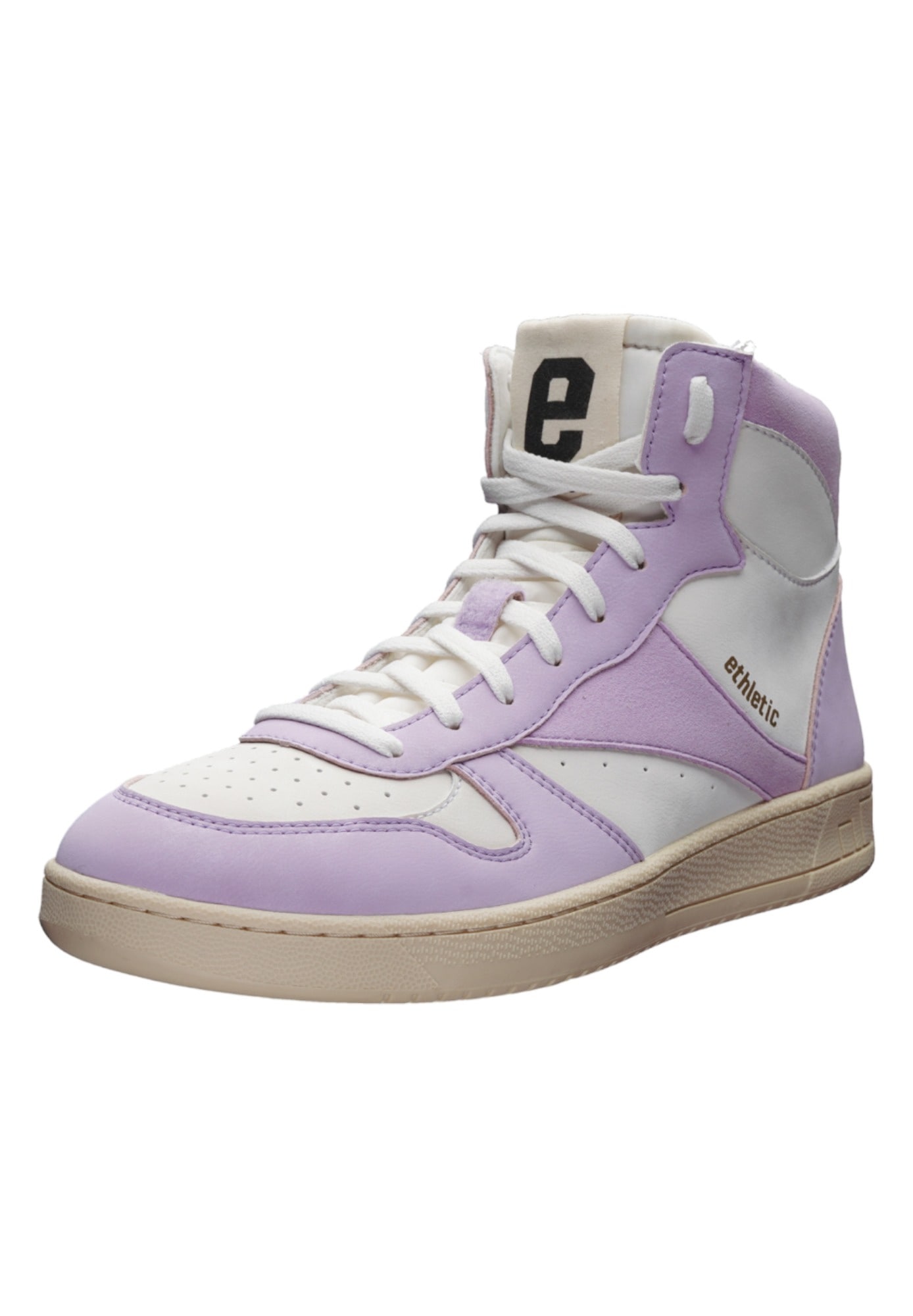 Sneaker ETHLETIC "Carl", Damen, Gr. 36, lila (lavender pink, just weiß), Obermaterial: 100% Polyurethan; Futter: 100% Baumwolle; Decksohle: 100% Baumwolle; Sohle: 100% Naturkautschuk, Schuhe Sneaker, recycled Produkt