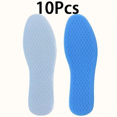 TEMU 10pcs Of Cool Insoles, Summer , Breathable, Soft, Sweat Absorbing, Shock-absorbing And Breathable, Comfortable Insoles, Suitable For Sports Shoes And Casual Shoes, Men's And Women's Insoles Image