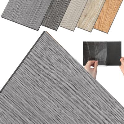 TEMU Self-adhesive Pvc Floor Tiles – Wood Grain Vinyl Flooring For Bedroom, Kitchen, Living Room 18/36-piece, 2.51/5.02 Sqm, Image