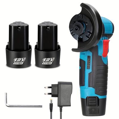 TEMU A Rechargeable Mini Angle Grinder, Lithium Battery Angle Grinder, Polisher, With 2 Batteries And A Charger, Other Accessories Image