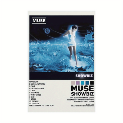 TEMU Muse Album Deco Canvas Art Print, Classic Poster, Orientation, 16 X 24 Inches, For Home Office, Living Room, Bedroom, Dining Room, Indoor Wall Image