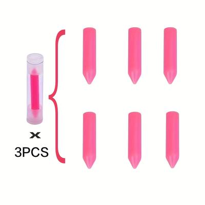 TEMU 3-tube, 6-stick Crayon Set With Rotating Bead Pickup Tool For Diy Diamond Painting Brushes - Up Supplies - Swivel Gel Pen Tips Suitable For Nail Art And Tools! Image