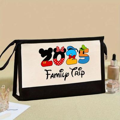 TEMU 1pc Valentine's Day 2025 And His Cosmetic Pouch, Zipper Storage Bag, Multi- Storage Box, Toiletries Travel Storage Bag, Simple Clutch Wallet Bag Image