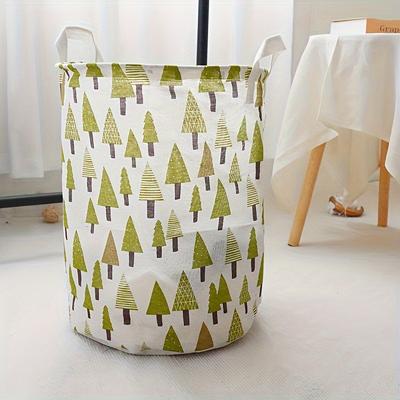 TEMU Foldable Laundry Hamper With Flamingo Print, Fabric Storage Basket With Handles For Room Types, Home Clothes Organizer Bin, Laundry Baskets Image