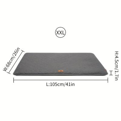 TEMU Breathable Polyester Dog Bed With Wavy Foam Core - Rectangular, Seasonal All-purpose Mat For Small To Medium Breeds, Breathable Pet Mat | Bed | Durable Dog Bed Image