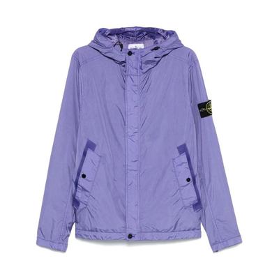 Hooded Jacket Crinkle Reps R-Ny - Purple - Stone Island Jackets